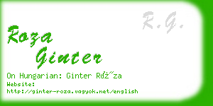 roza ginter business card
